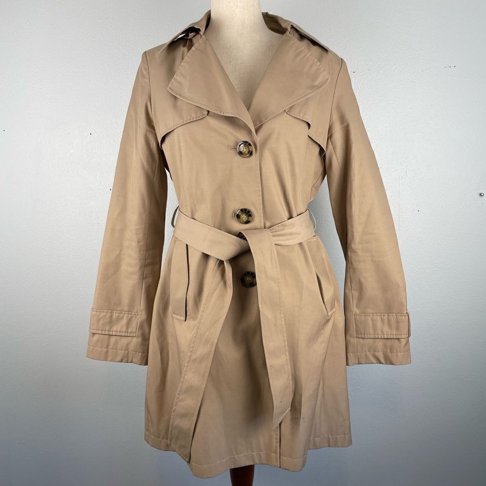 Halogen Belted Trench Coat Size M EUC